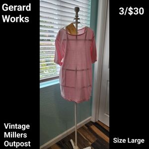 Gerard Works Pink Vintage Miller's Outpost Short Sleeve T-Shirt Sz Large 3/$30